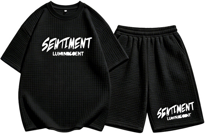 스타일닥터 남성 데일리 슬랙스 여름 반팔 반바지 2종 세트 캐주얼 트레이닝 세트