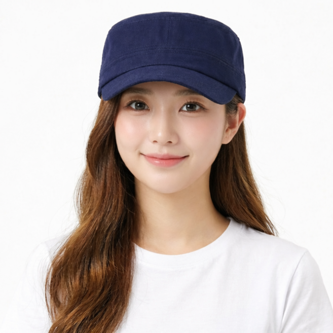 비쥬마켓 군모 남녀공용 무지 군모 밀리터리캡 빈티지 모자
