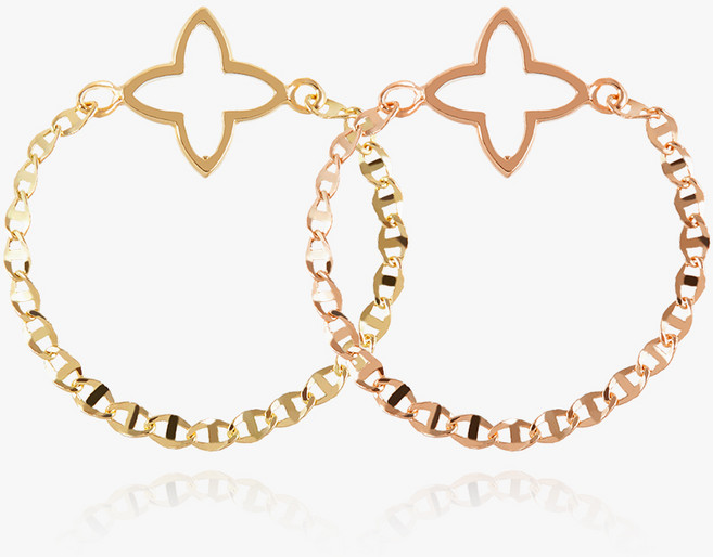 엘렌쥬얼리 14K 필리아 체인 애끼 금 반지