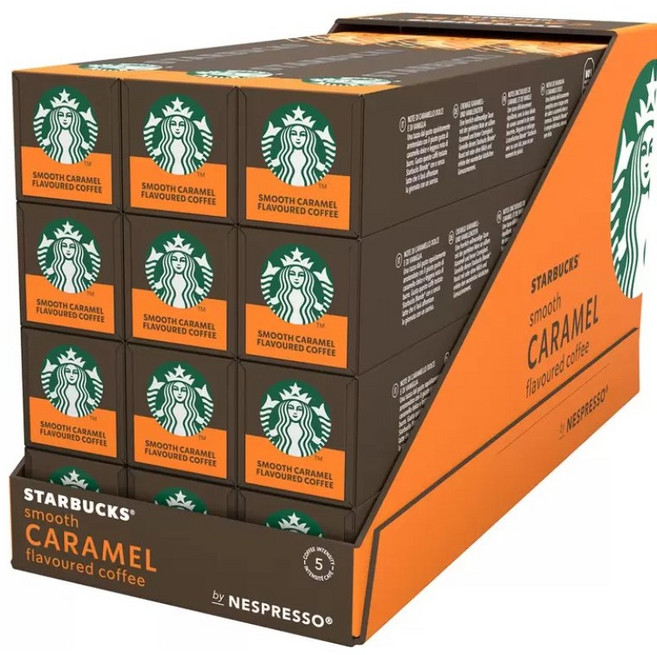STARBUCKS 星巴克 Nespresso焦糖風味咖啡膠囊, 12盒, 10個, 5.3g