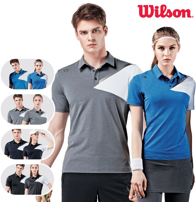 윌슨 반팔 티셔츠 5231-5238 카라 단체 테니스