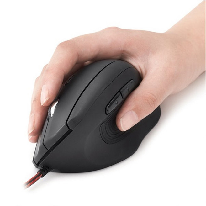 엑토 핸디 버티컬 유선 마우스 MSC-185, (MSC-185) 버티컬 유선 마우스, 블랙