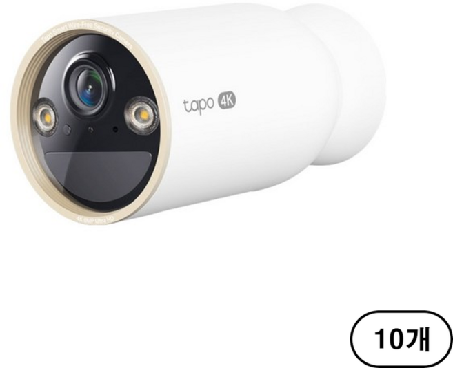 타포 4K 8백만 화소 배터리형 스마트 Wi-Fi 카메라 실외용, Tapo C460, 10개