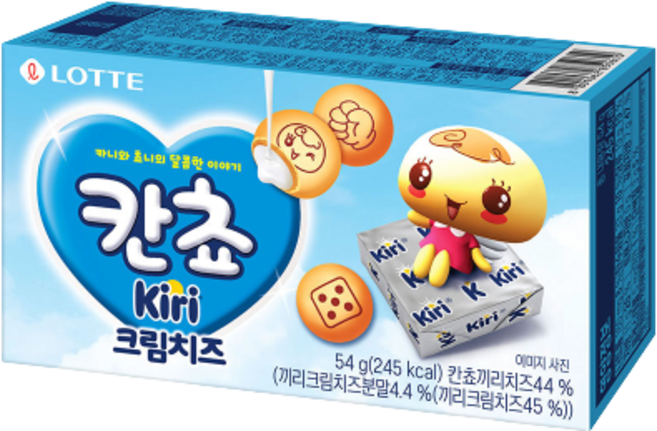 롯데웰푸드 칸쵸 끼리 크림치즈, 54g, 2개