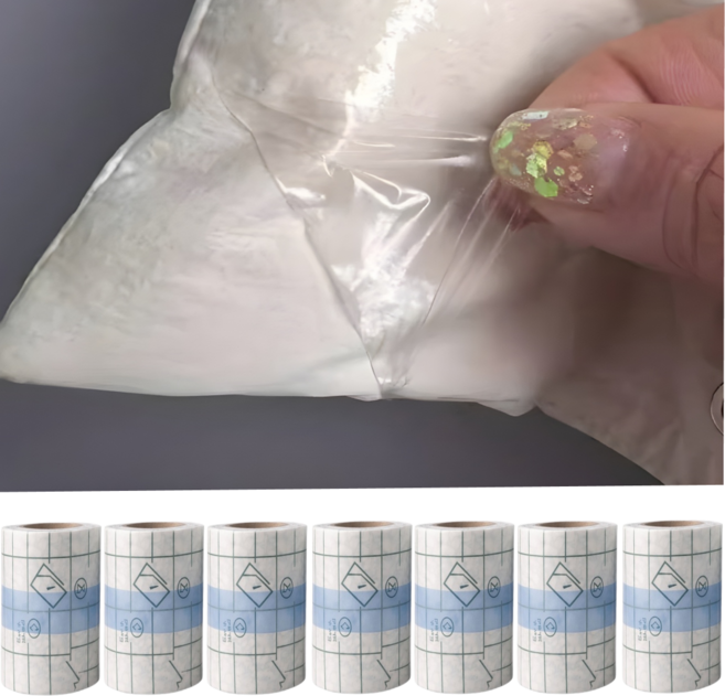 올리OLI 옷깃 셔츠 패딩 묵은 때 화장품 오염 방지 투명 테이프 패치, 7개