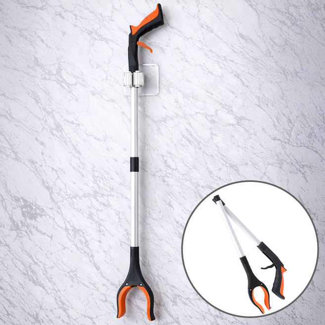 모노버스 정리정돈 청소 접이식 다용도 만능집게, 오렌지OG, 1개