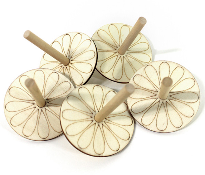 민속 팽이놀이 국화팽이 5입 나무팽이 만들기 재료, 1개