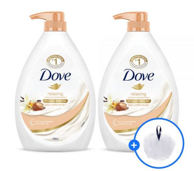 도브 바디워시 시어버터 1L 2개 + 선택도브샤워볼, 젠틀스크럽 바디워시 1L, 릴랙싱시어버터 바디워시 1L, 증정품 미발송