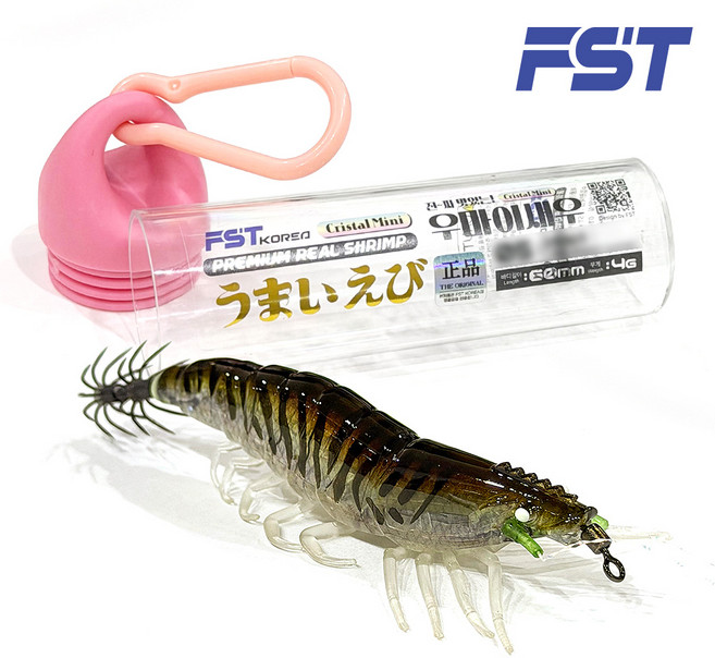 FST 25년 완벽수평침강 리얼새우에기 60mm 우마이 크리스탈 전체 UV+야광 축광 실리콘다리 쉬림프에기 갑오징어 쭈꾸미 한치 에기, #11 리얼아징, 1개, 4g