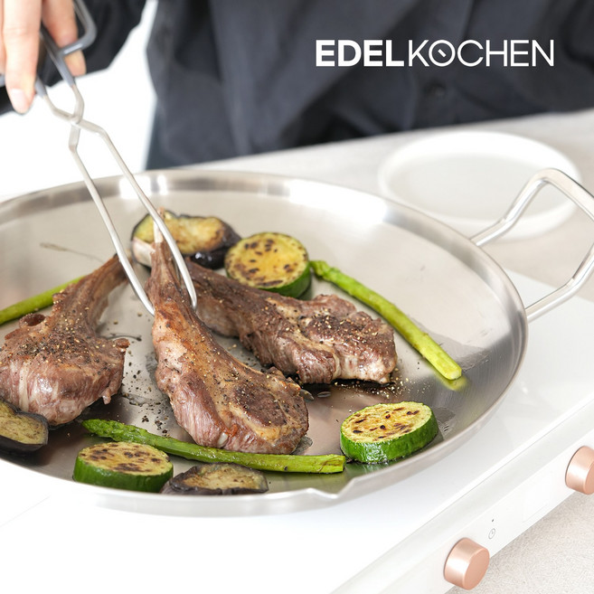 [에델코첸] 통3중 캠프마스터 그리들 32cm (사틴), 1개