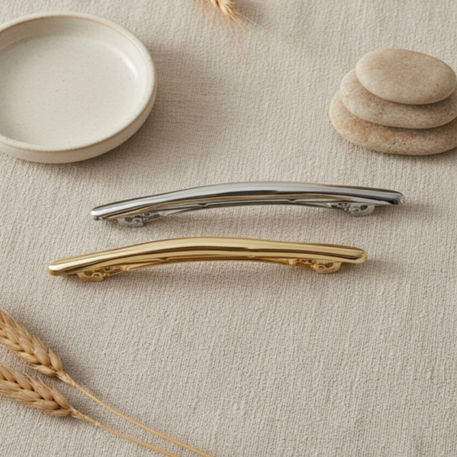 유니크 메탈 올림머리 자동핀 헤어핀 2p 세트