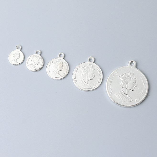 비즈아이 [8-503-10]순은펜던트 코인 7/8/10/13mm 실버925 1개