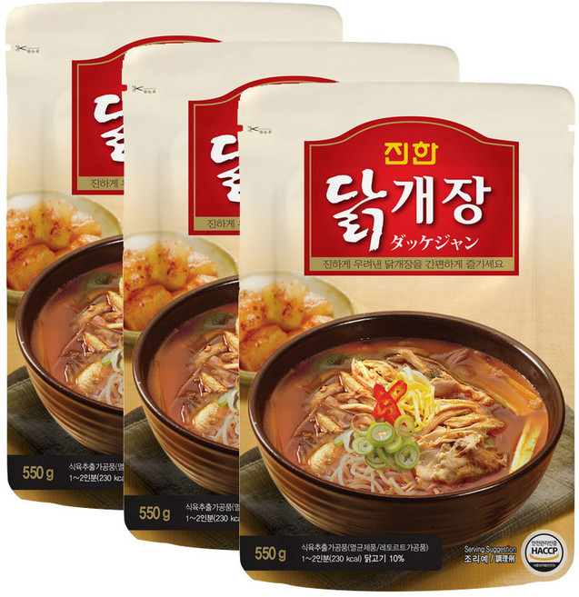진한식품 진한 닭개장 550g x3개, 3개