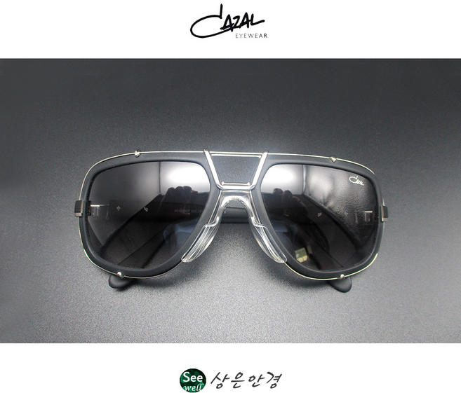카잘 레전드 CAZAL Legends 656/7 COL 11 매트 블랙 실버 스퀘어 선글라스