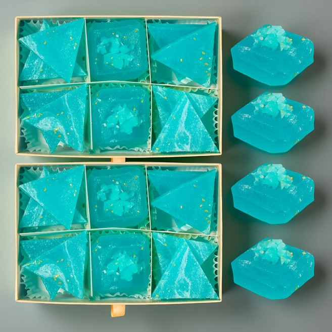 미국 실키잼 실키젬 블루 라즈베리 맛 라피스 컬렉션 캔디 10가지 모양 x2세트