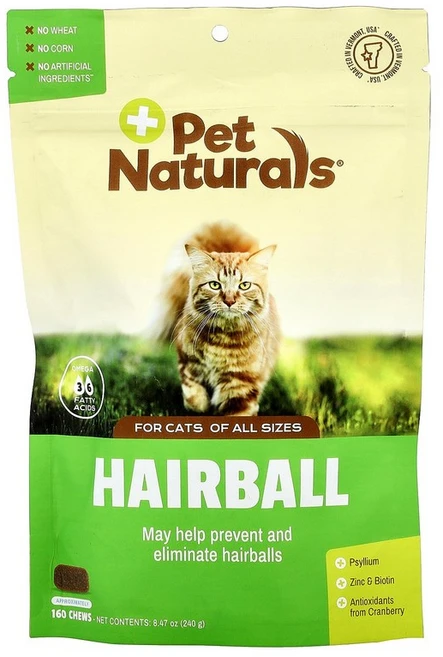 펫 내추럴스 헤어볼 고양이용 160개 츄 8.47온스 (240g), 160 카운트 - 쿠팡