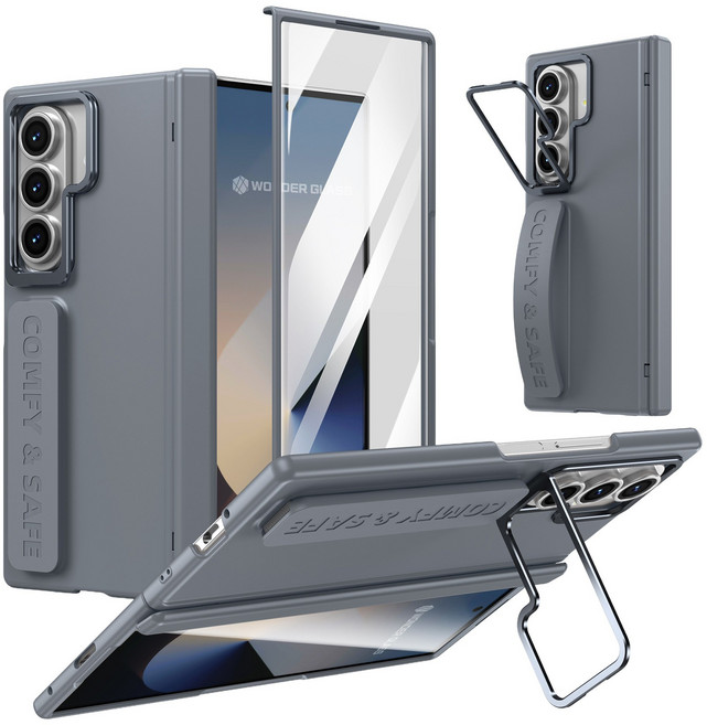원더글라스 갤럭시 Z폴드7 / Z폴드6 / Z폴드5 유니즌 힌지 보호 스트랩 스탠드 케이스
