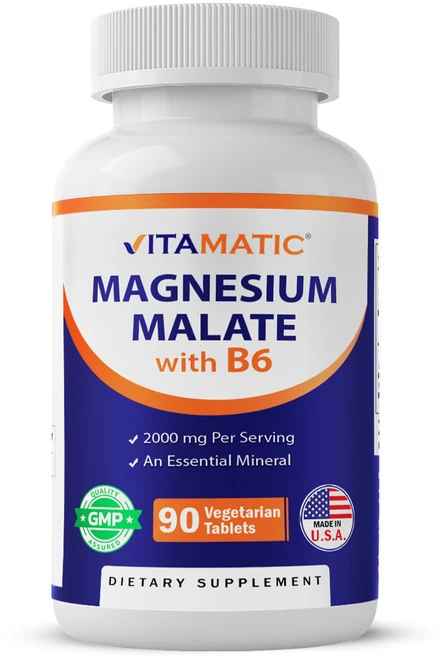 비타매틱 마그네슘 말레이트 1회 제공량 2000mg - 90 채식용 정제, 90회분, 1개 - 쿠팡