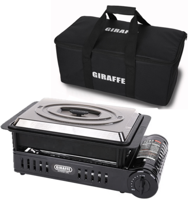 지라프 구이바다 M L 가스 버너+가방 시그니처 브루스타 부르스타 그릴 부루스타 찜기망 바다구이 휴대용 감성 캠핑, 구이바다L 시그니처 버너+가방, 1개