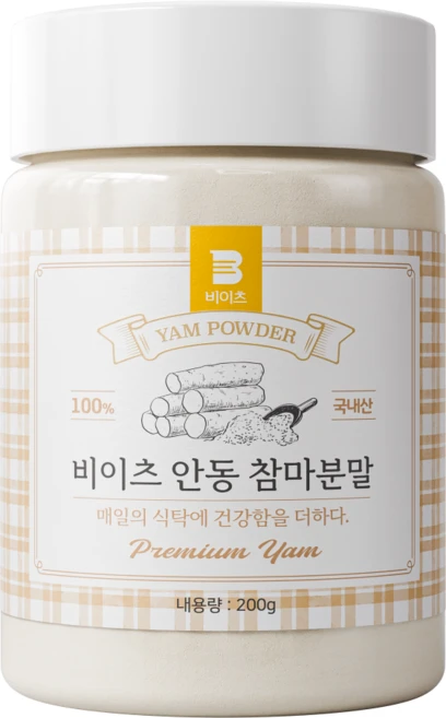 [100% 국산 안동 마] 비이츠 국내산 참마 가루 분말, 1개, 200g - 쿠팡