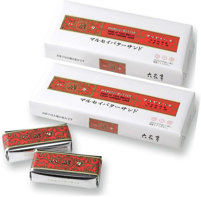 Rokkatei 마루세이 버터샌드 5개입 2팩 Rokkatei Marusei Butter Sand Set of 5 x 2, 1개