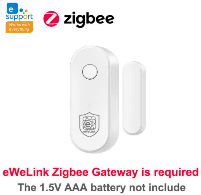 eWeLink 도어 센서 Zigbee 3.0 창문 열림/닫힘 감지기 가정용 도난 방지 eWelink Zigbee 게이트웨이 앱과 호환 Alexa Yandex Alice, [06] 1 PCS  White