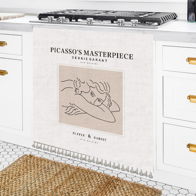 찍찍이 벨크로 패브릭 가리개 옷장 선반 책장 가림천 가림막 커튼 드로잉1 S