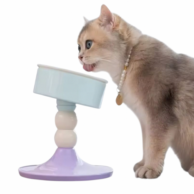 그램도그 강아지 고양이 높이조절 식기, 1개, 민트