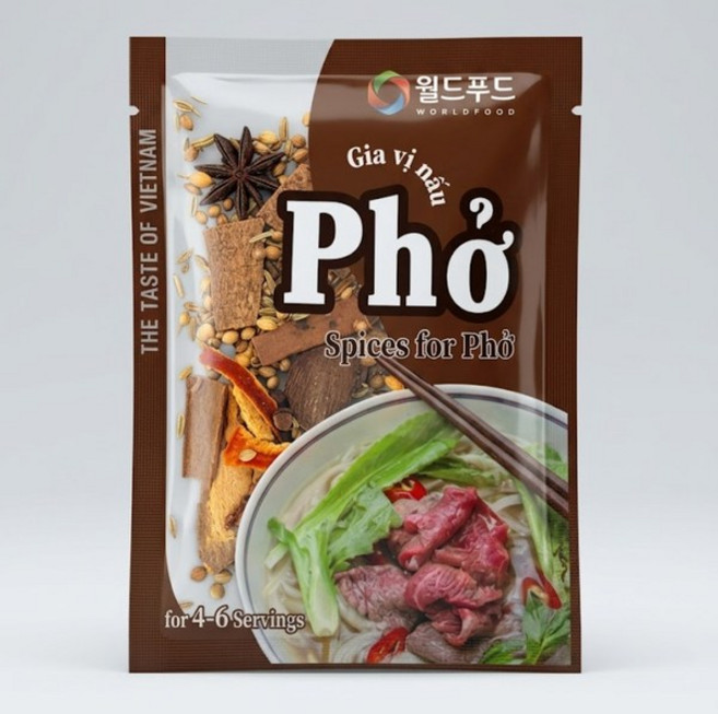 베트남 쌀국수 육수용 포 스파이스 25g 천연 향신료 재료, 4개