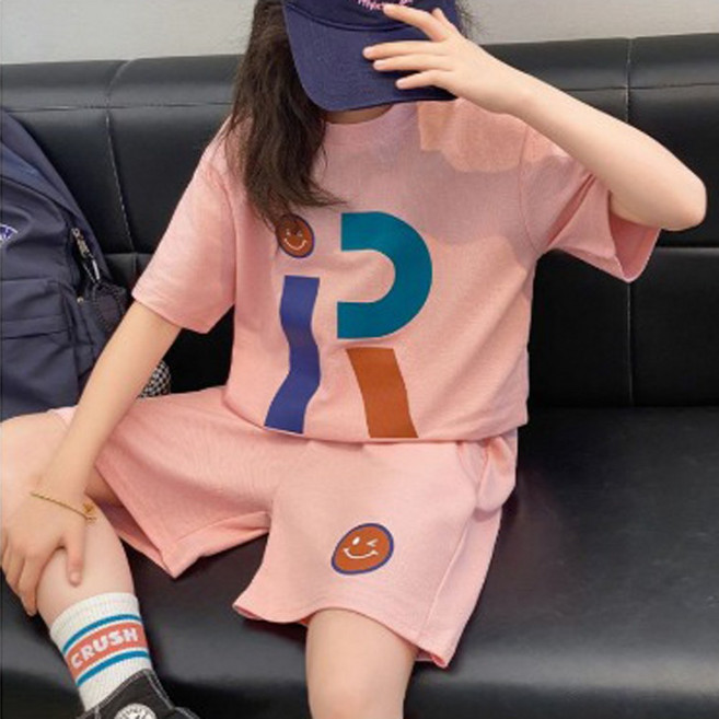 재한 초등학생 캐주얼 반팔 상하의세트 [2658]