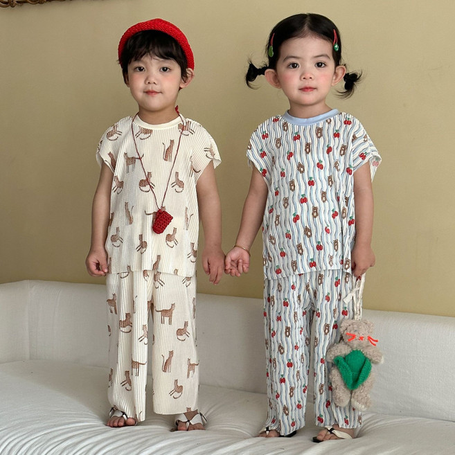 케이유유컴퍼니 26년여름신상 플리츠 상하복 남매룩