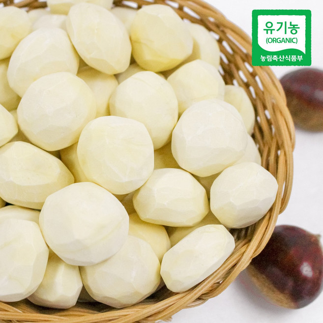 (공주 부여)장스팜 부여 햇밤 깐밤 유기농깐밤 1kg 대 [원산지:국산(충청남도 부여군)], 1개