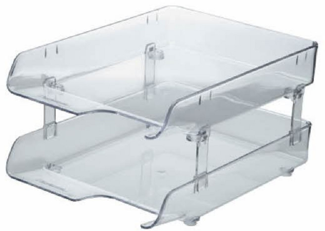 크리스탈2단서류받침 253Wx345Dx158Hmm 투명, 단품, 상세 설명 참조