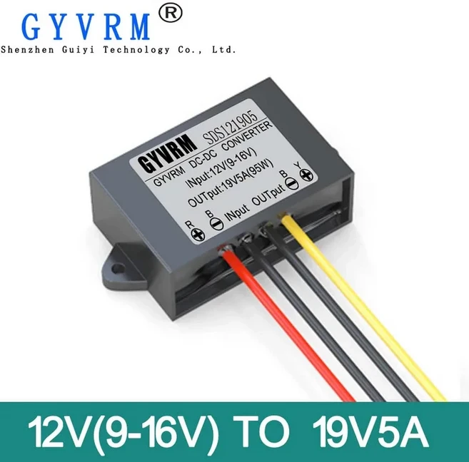 GYVRM-DC DC 컨버터 12V 19V 1A 2A 3A 4A 5A 부스트 전원 공급 장치 인버터 전압 조정기 모듈 LED 자동차, 05 12V TO 19V 5A, 01 12V(9-16V), 01 19V