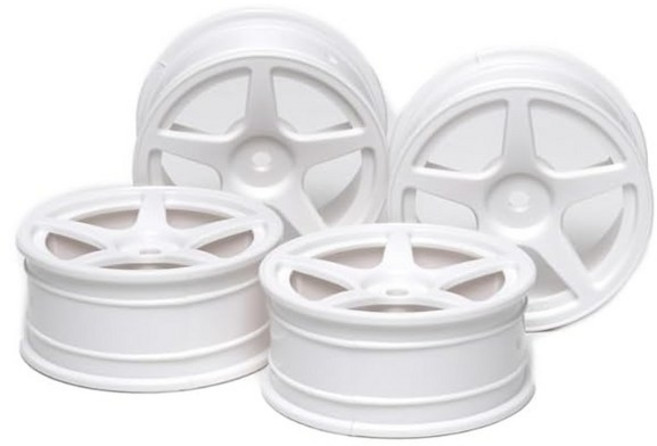 타미야(TAMIYA) HOP‑UP 옵션 OP‑471 미디엄 나로 5스포크 휠 화이트 (±0)