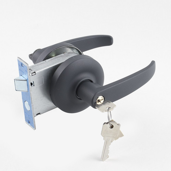 현관문 방화문 손잡이 철문 현관정 키타입, 1개, 다크그레이 무광