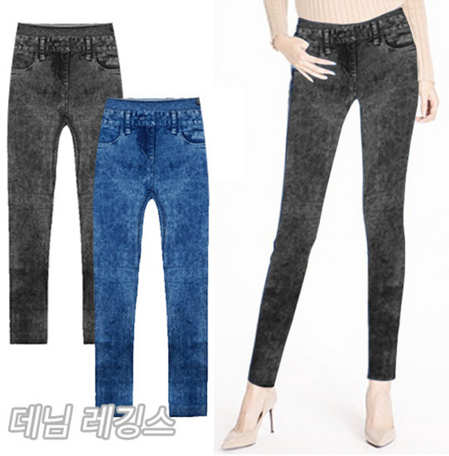 SKY패션 딥플라 데님 레깅스 여자 청바지 모양 나염 프린팅 봄 여름 가을 쫄바지 팬츠 편한 데님레깅스 허리밴딩 여성 캐주얼 데일리 캐쥬얼 여성용