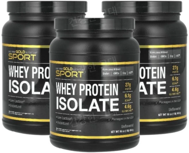 캘리포니아골드 WHEY 단백질 프로틴 아이솔레이트 무맛 가루 파우더 454g 3개, 120g - 쿠팡