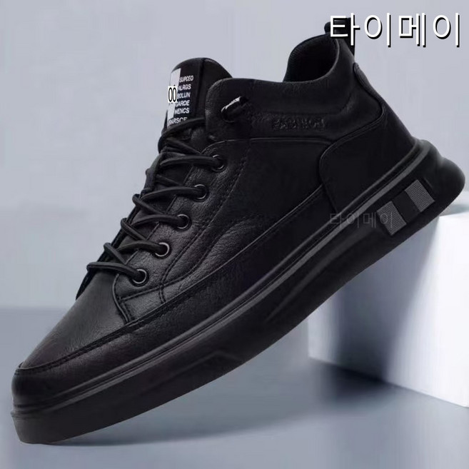 타이메이 가을 겨울 신발 남자 가을 캐주얼 신발 방수 검은색 끈 백합 트렌드 남성 판화 남성 신발 한 발로 남성 슬립온 신발