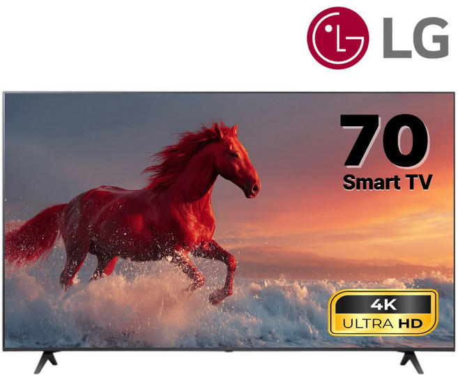 LG전자 4K UHD LED 스마트 티비 70UQ7070 SMART TV 177cm(70인치) OTT 유튜브 넷플릭스, 고객직접설치, 스탠드형
