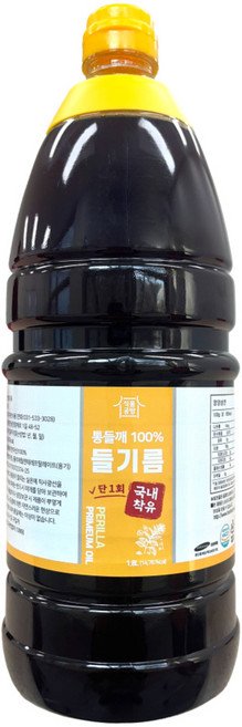 한식품 한들기름 1.8L, 1개