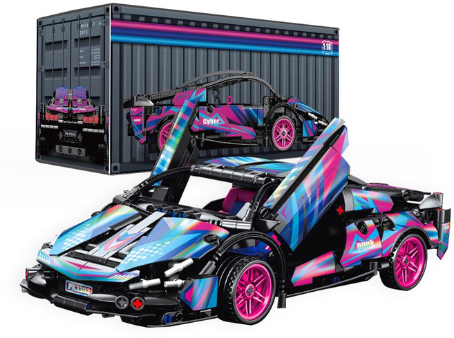 휴비 스피드펑크 레고 자동차 조립식 스포츠카 호환블럭 프라모델 조립놀이, 1개