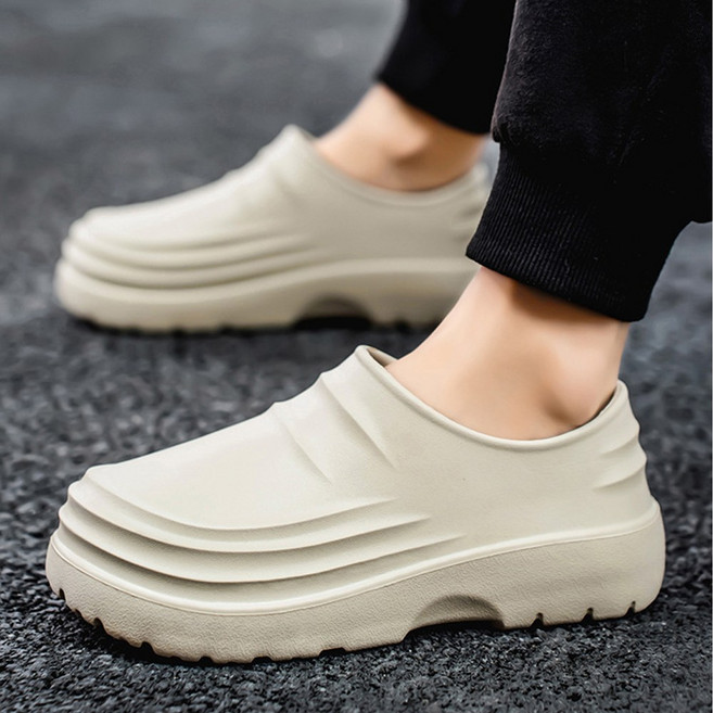 EVA 방수 논슬립 주방화 두꺼운 밑창 경량 남녀공용 작업화 슬립온 230-270