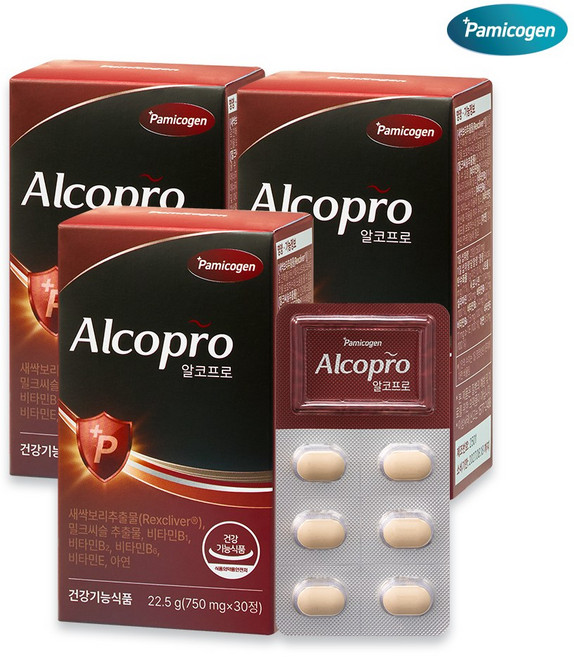 파미코젠 알코프로, 3박스, 30정