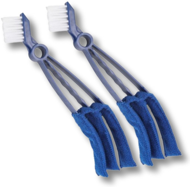 곰지홈 틈새 청소솔 블라인드 에어컨 청소집게, 블루, 2개