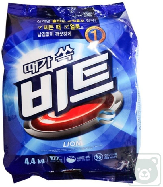 꼭필스 세탁세제 비트 4.4kg 리필 오염제거세제, 1개입, 1개