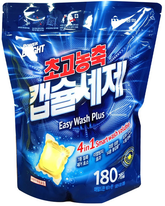 무궁화 파워브라이트 캡슐 세제, 180개입, 4개