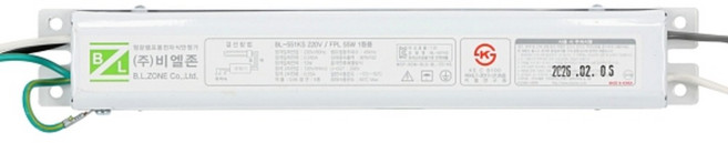 비츠온 안정기(KS) 55W 1등 슬림형(PL용), 1개