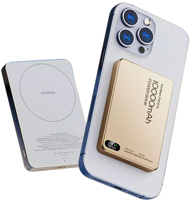 MagSafe 磁吸無線充電行動電源 - iPhone 手錶 耳機 適用 玫瑰金耳機手錶三合一, 玫瑰金【優先消耗+雙彈窗】耳機手錶三合一,10000毫安【帶3C標識｜可上飛機】, 玫瑰金, Q8