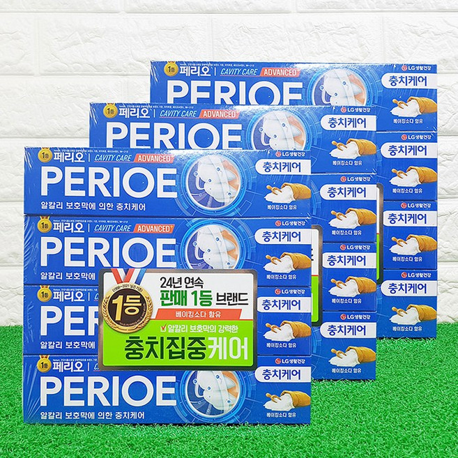 엘지 페리오 캐비티 충치 케어 알파 치약, 150g, 12개